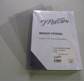 ACA4 A4 Clear Binding Covers 250 Micron