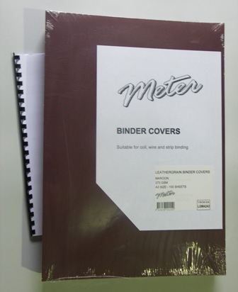 LGMA2A3 Maroon A3 Leathergrain Binding Covers