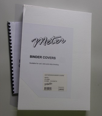 White Leathergrain Binding Covers