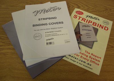 White Stripbind Covers A4