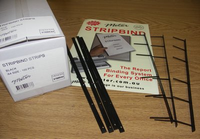 Black Stripbind Strips A4